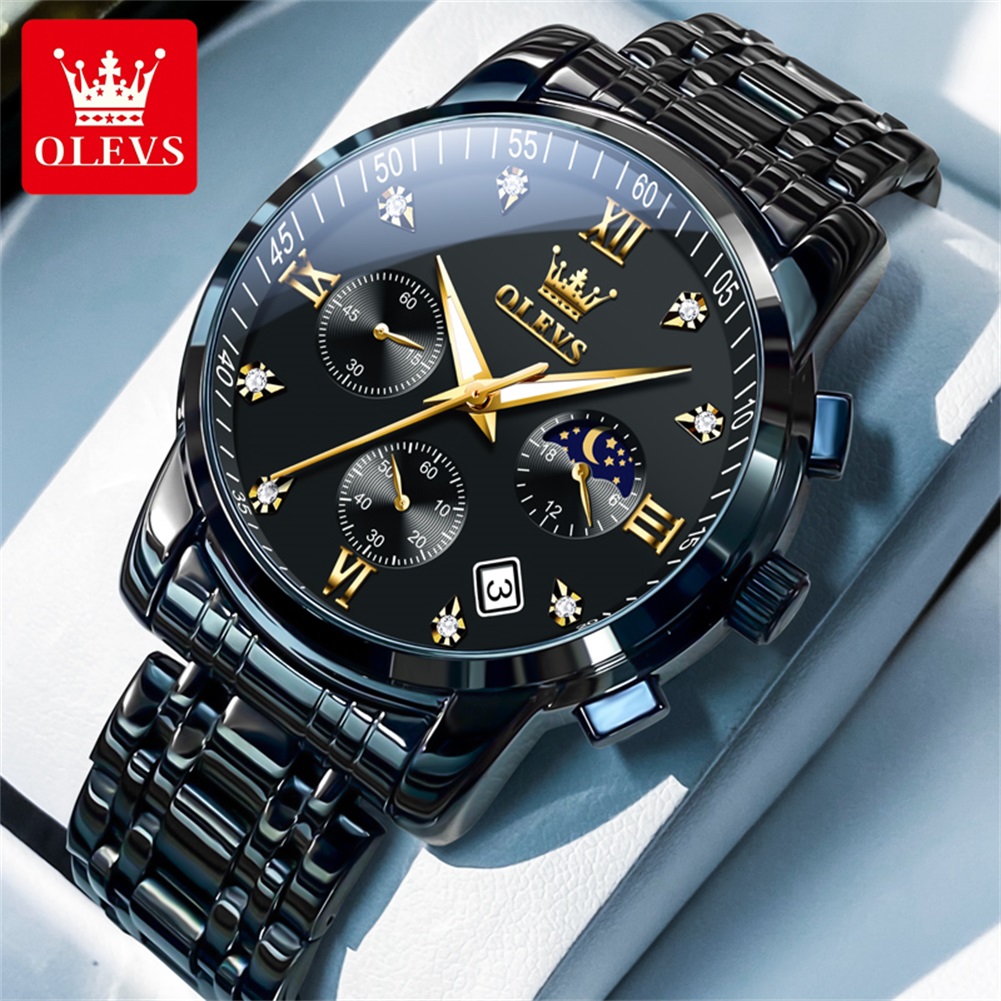 Luxury Watch Exhibition - OLEVS Popular men's watches stainless steel