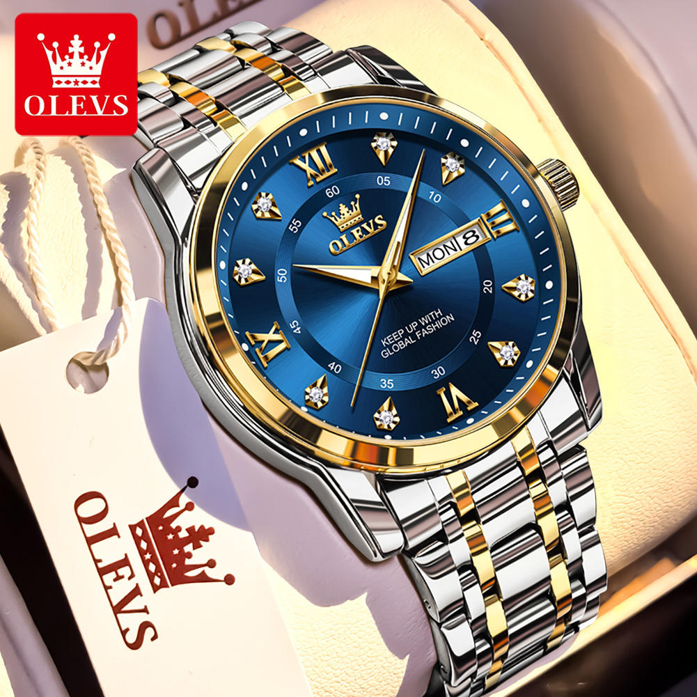 Luxury Watch Exhibition - OLEVS Brand Fashion men's watches stainless