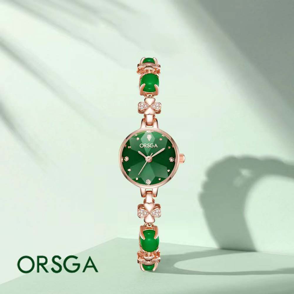 Luxury Watch Grade - ORSGA Ladies' Diamond Inlaid Small Green