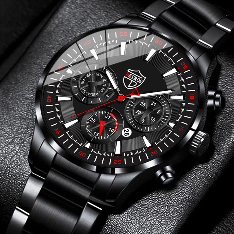 Fashion Mens Watches Set Luxur - Luxury Watch All Black ulasan dan harga