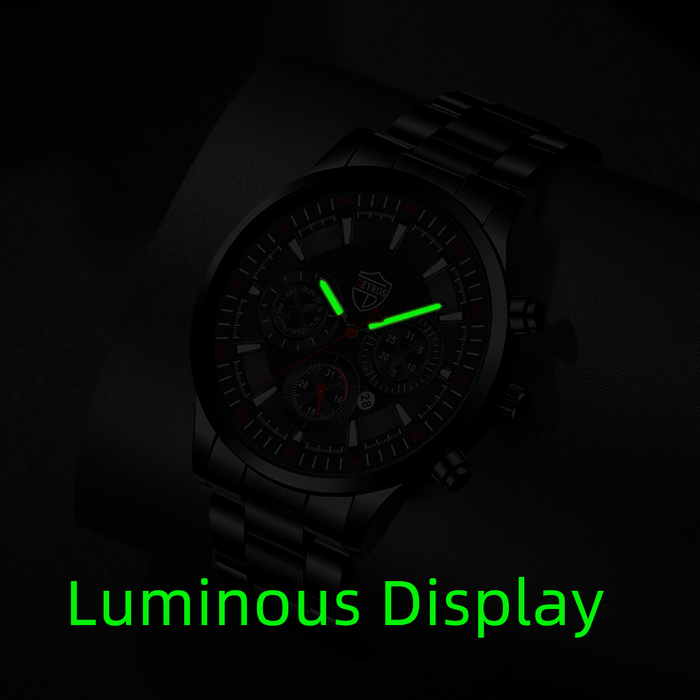 Fashion Mens Watches Set Luxur - Luxury Watch All Black ulasan dan harga