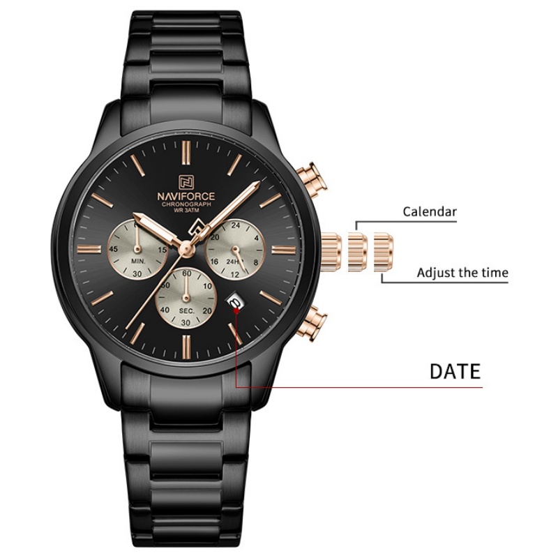 NAVIFORCE Men Quartz Chronogra - Luxury Watch Box ulasan dan harga