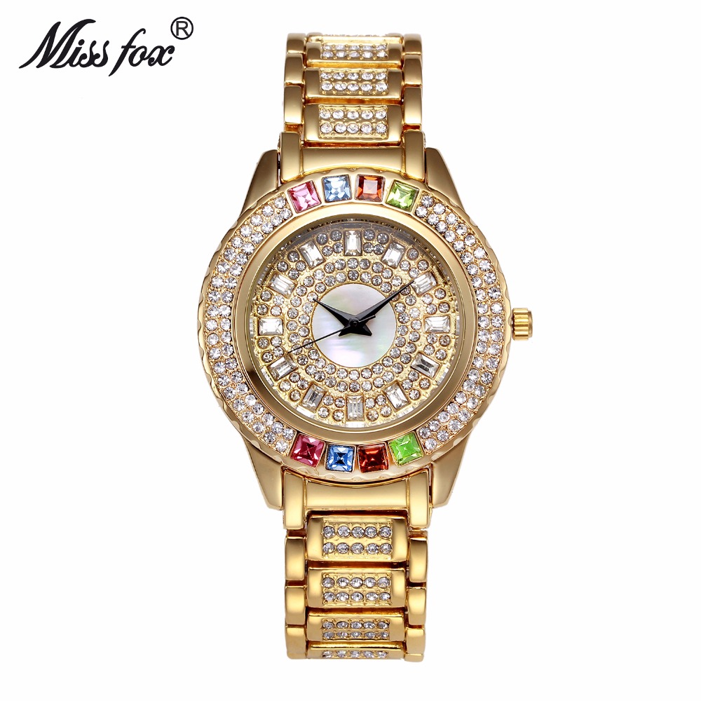 MISSFOX Ladies Gold Party Watc - Luxury Watch China ulasan dan harga
