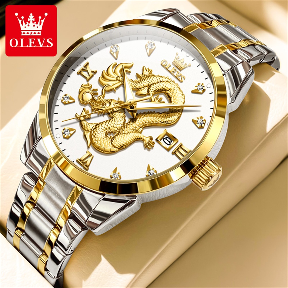 OLEVS Fashion China Loong Drag - Luxury Watch China ulasan dan harga