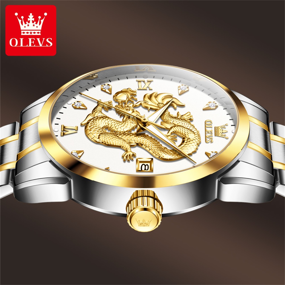 OLEVS Fashion China Loong Drag - Luxury Watch China ulasan dan harga