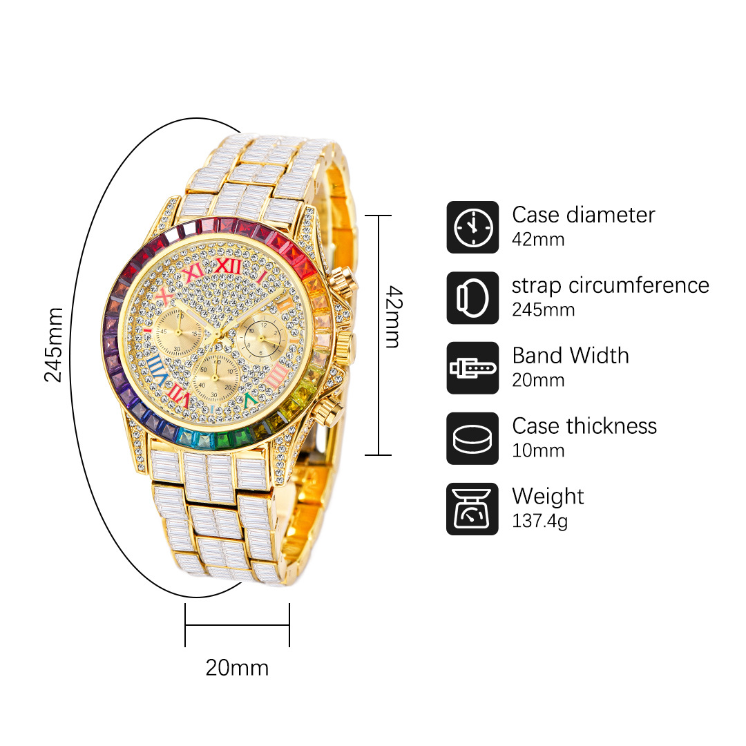 MISSFOX Luxury Iced Watch For  - Luxury Watch Exhibition ulasan dan harga