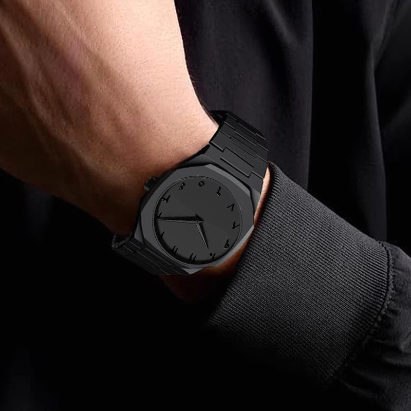 2026 Mens Light Luxury Quartz  - Luxury Watch All Black ulasan dan harga
