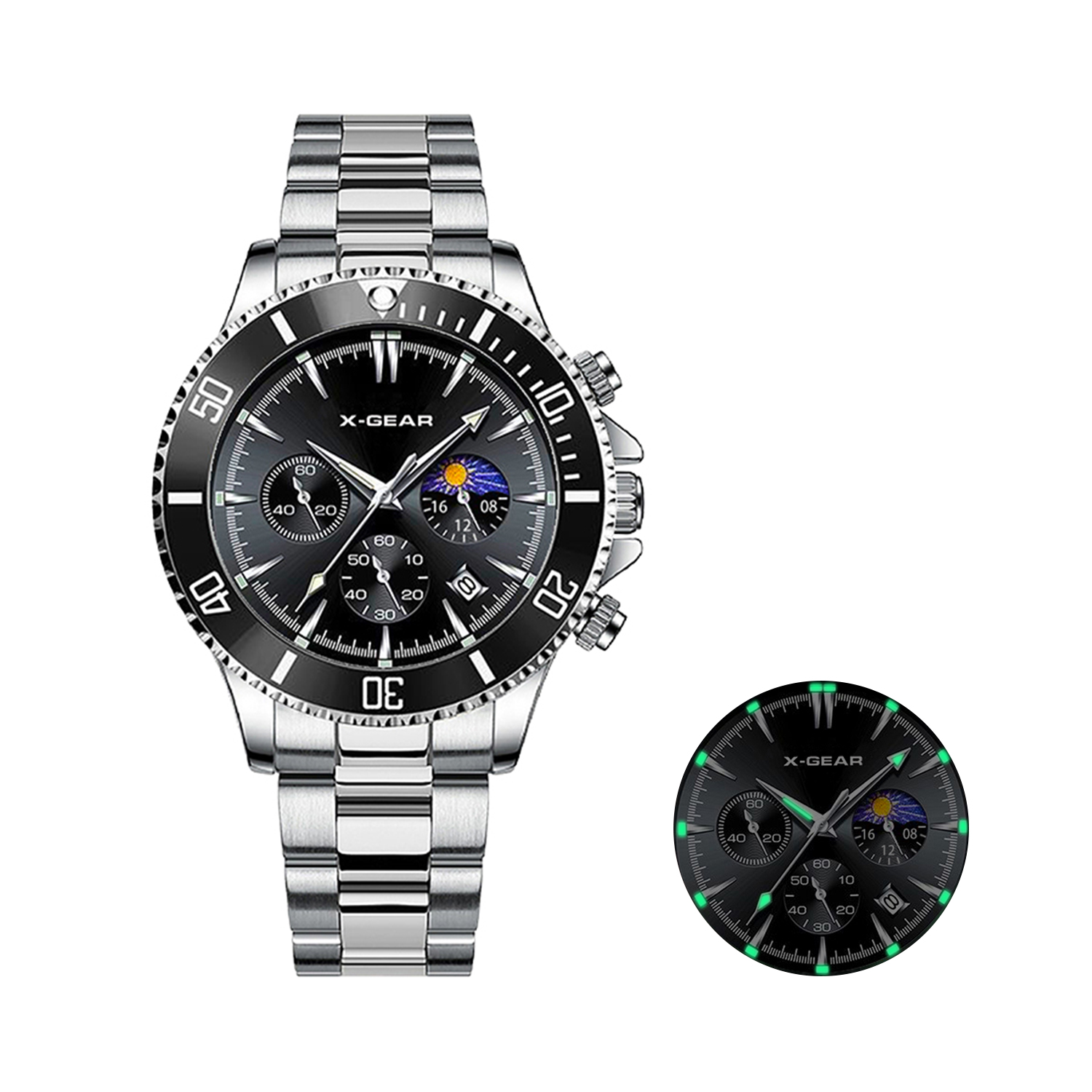 X-GEAR Fashion Calendar Men's  - Luxury Watch All Black ulasan dan harga