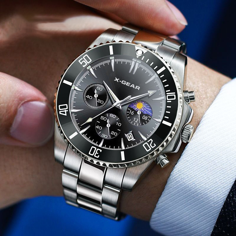 X-GEAR Fashion Calendar Men's  - Luxury Watch All Black ulasan dan harga