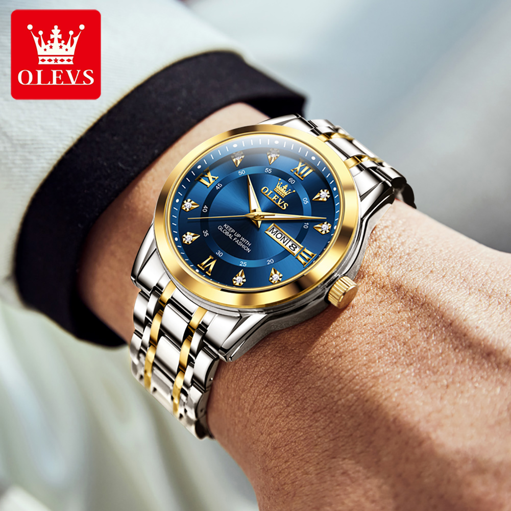 OLEVS Brand Fashion men's watc - Luxury Watch Exhibition ulasan dan harga