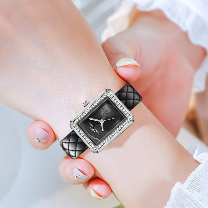 Fashion Leather Woman Watch Re - Luxury Watch All Black ulasan dan harga