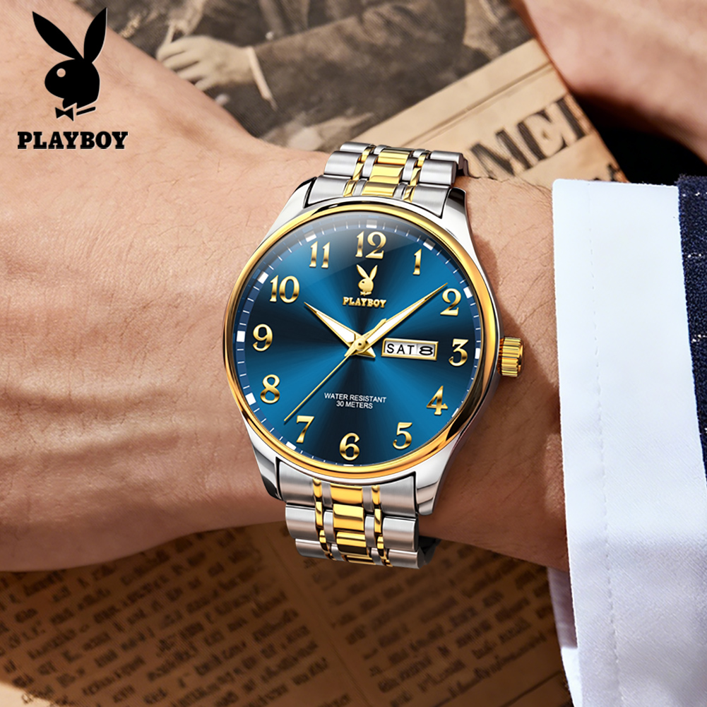 PLAYBOY 3533 Brand original au - Luxury Watch With Arabic Numerals ulasan dan harga