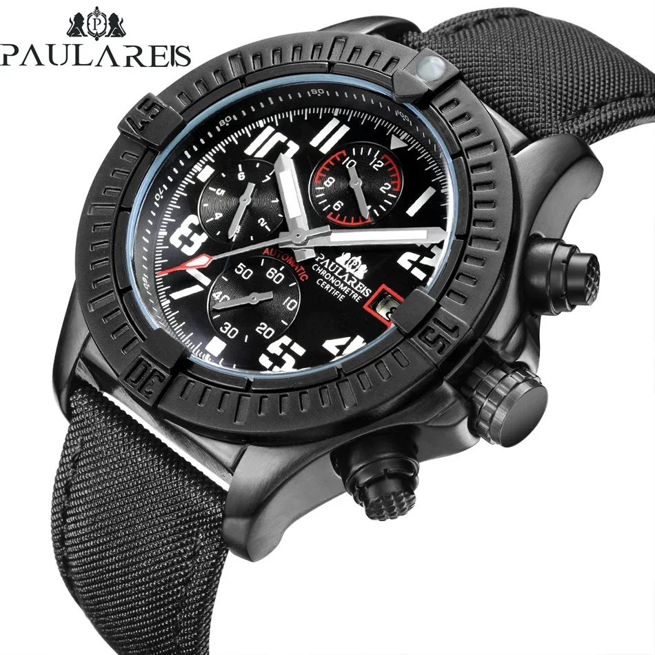 Automatic Mens Watch Self Wind - Luxury Watch All Black ulasan dan harga