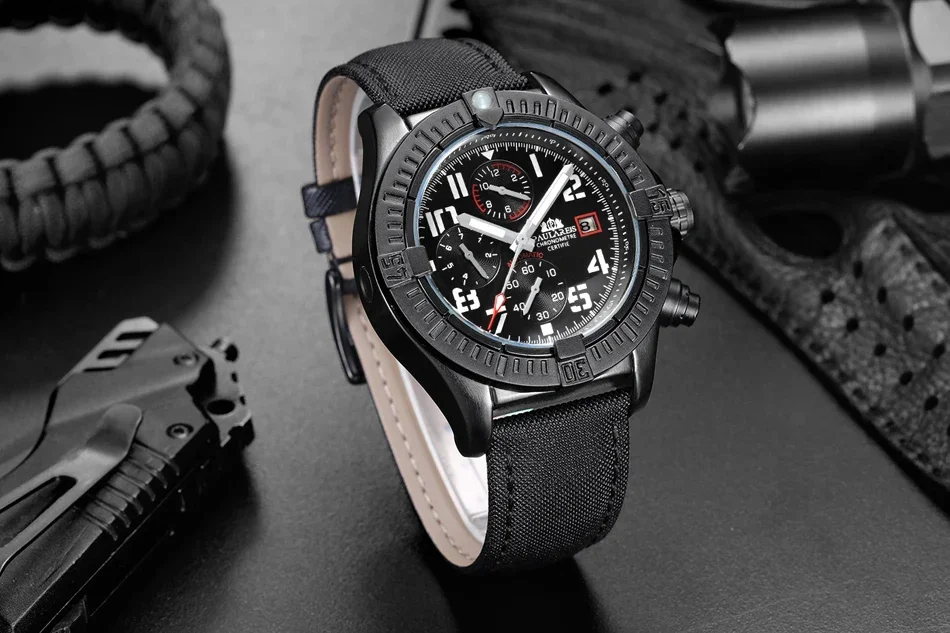 Automatic Mens Watch Self Wind - Luxury Watch All Black ulasan dan harga