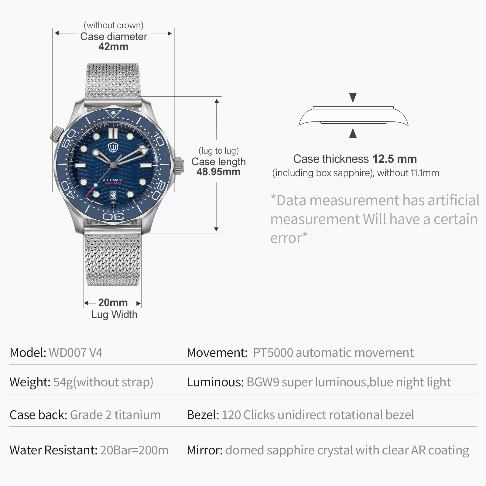 Watchdives WD007 V4 Mechanical - Luxury Watch Grade ulasan dan harga