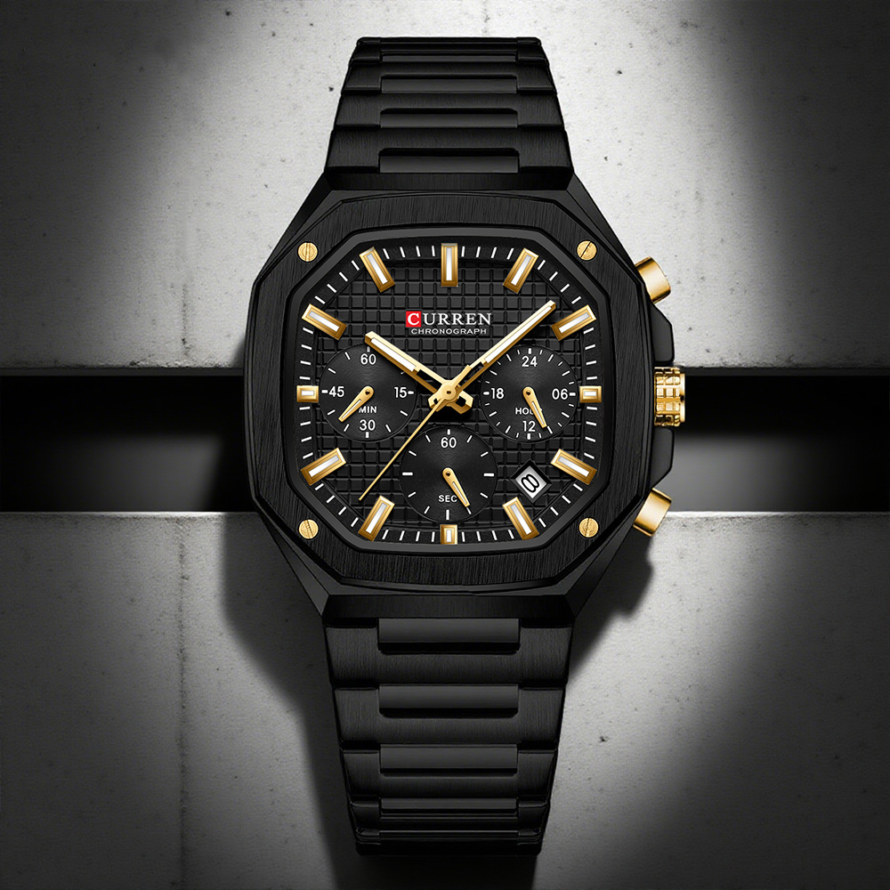 CURREN Luxury Square Chrono Wa - Luxury Watch Square ulasan dan harga