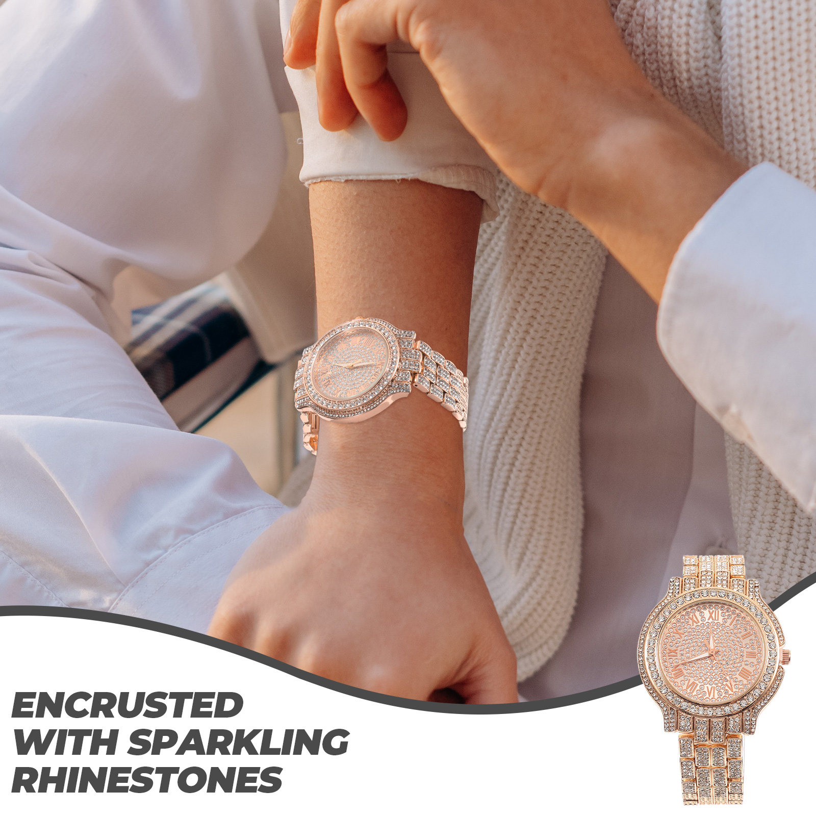 Ladies Rhinestone Wrist Watch  - Luxury Watch Grade ulasan dan harga
