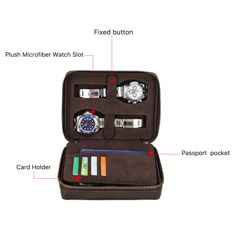 Retro Genuine Leather 4 Slots  - Luxury Watch China ulasan dan harga