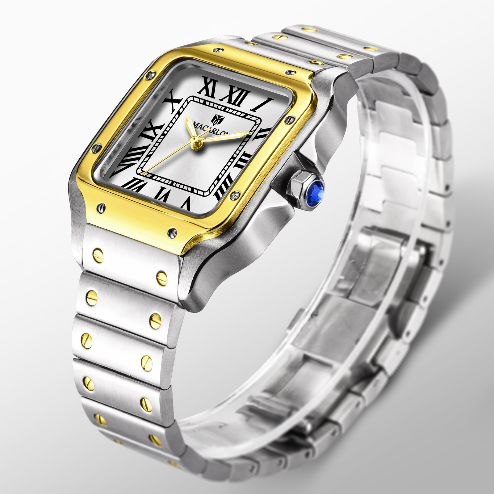 MACARLON Square Men's Automati - Luxury Watch China ulasan dan harga