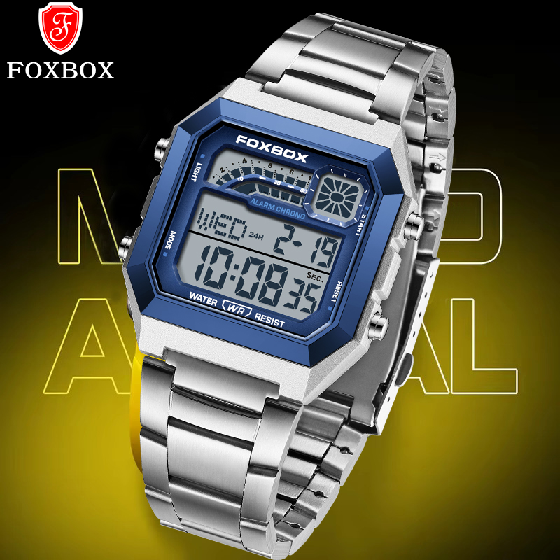 FOXBOX Fashion Luxury Digital  - Luxury Watch Square ulasan dan harga
