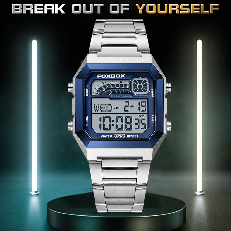FOXBOX Fashion Luxury Digital  - Luxury Watch Square ulasan dan harga