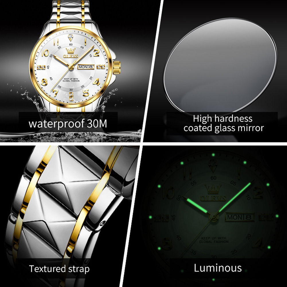 OLEVS Brand original wristwatc - Luxury Watch With Arabic Numerals ulasan dan harga