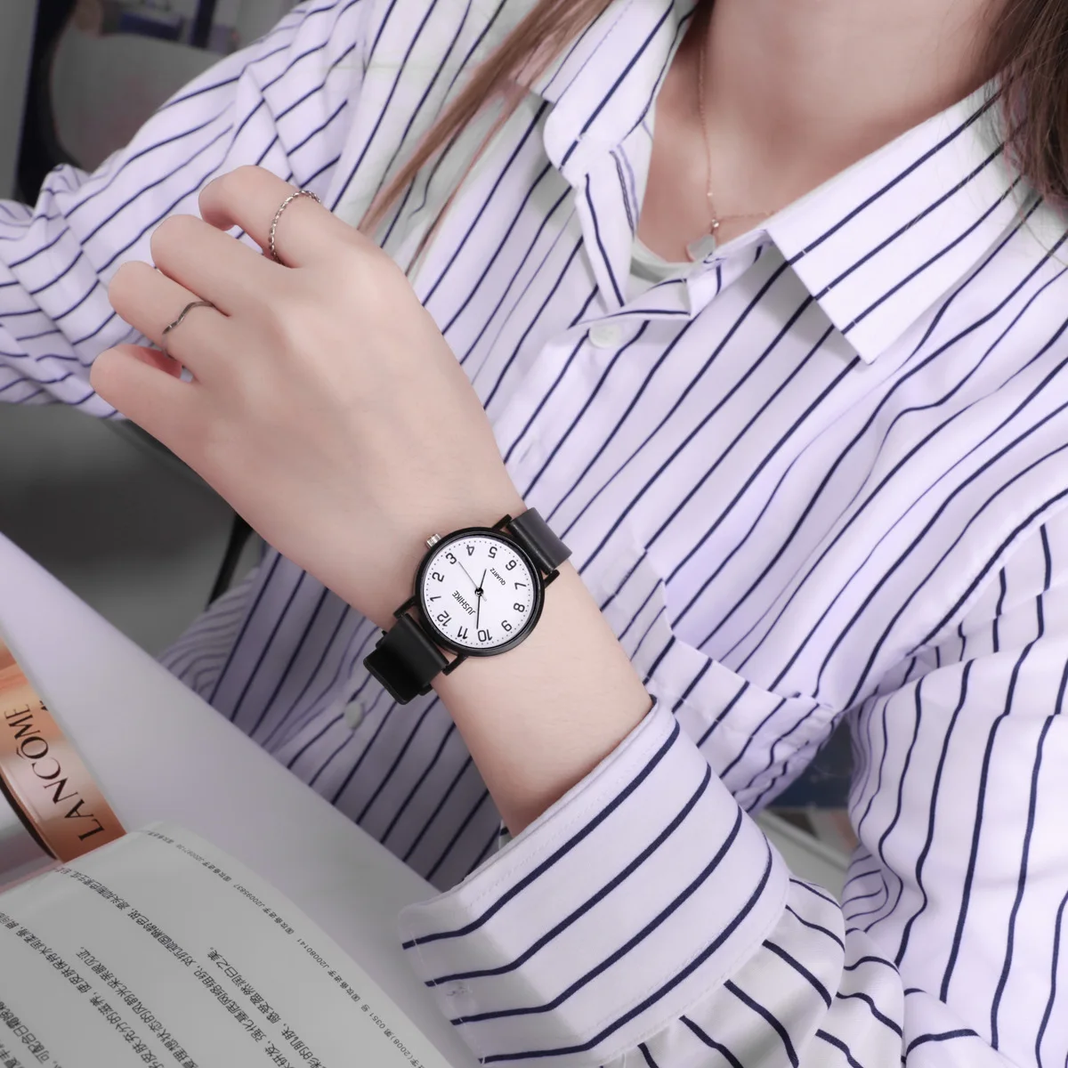 Simple Black Watch Quartz Watc - Luxury Watch All Black ulasan dan harga