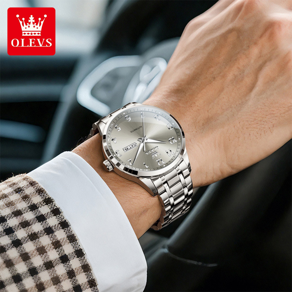 OLEVS automatic watch for man  - Luxury Watch With Arabic Numerals ulasan dan harga