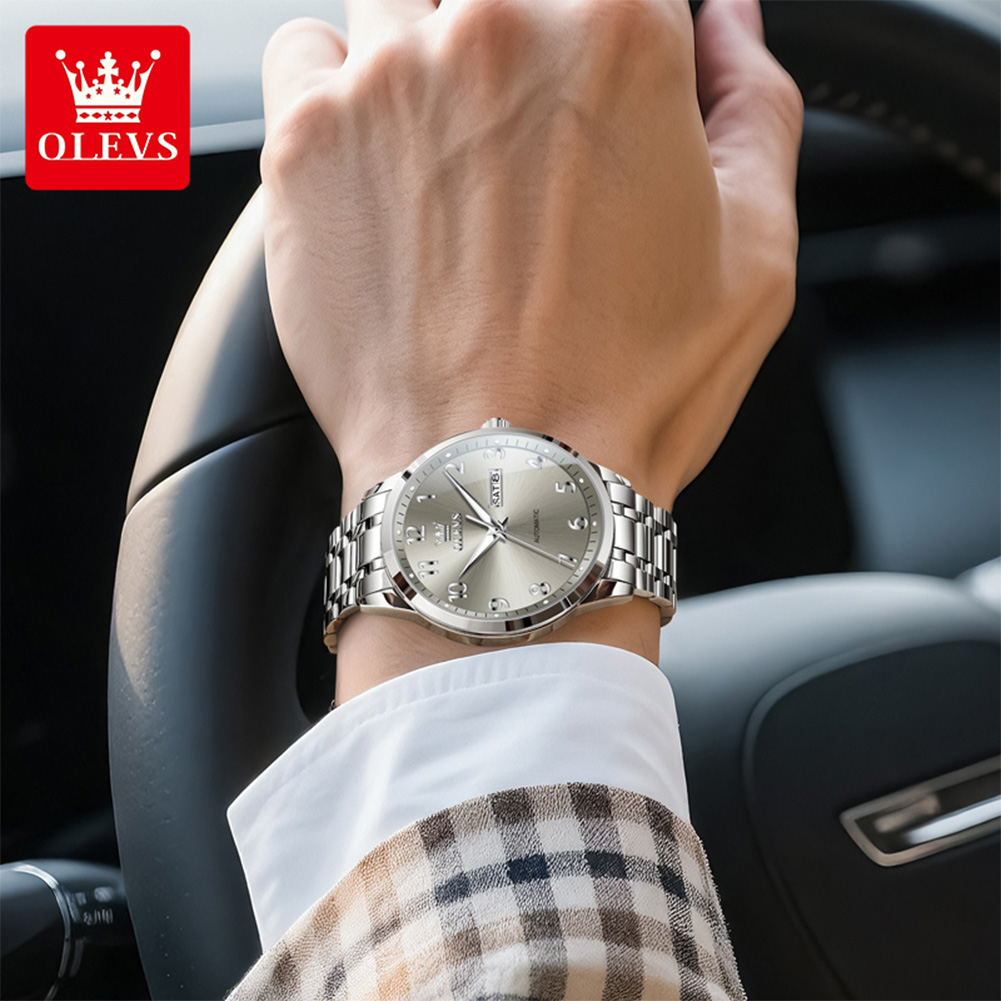 OLEVS automatic watch for man  - Luxury Watch With Arabic Numerals ulasan dan harga