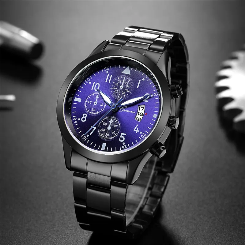 Geneva Watches Men Luxury Men  - Luxury Watch All Black ulasan dan harga